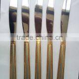 Winolaz Stainless Steel Dinner Knife With Gold Plating Handle thumbnail-1