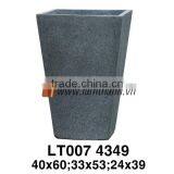 Black Lite Stone Decorative Home Planter Wholesale thumbnail-1