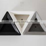 Black Geometric Triangular Decor Concrete Planter Pot thumbnail-5