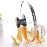 Wave Shape Kitchen Plastic Cooking Utensil Plastic Pot Pan Lid Stand Holder Rack thumbnail-5