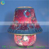 Purple Mosaic Glass Containers for Candles