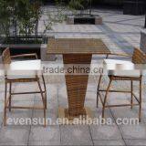 Club Pub Furniture Aluminium Rattan Bar Stool, Bar Stool Chair, Bar Stool High Chair thumbnail-4