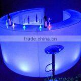 Led Illuminated Bar Counter / Rechargable Led Light up Commercial Cocktail Party Round Shaped Bar Counter thumbnail-2