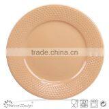 Ceramic Embossed Plate New Design Solid Colour