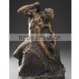 Famous Art Metal Craft Self Made Man Statue Bronze Sculpture for Garden Decoration
