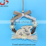 With Sheep Rattan Wreath Easter Decorations thumbnail-1