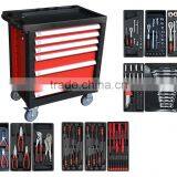 LB-464 220pcs Newest Professional Taiwan Design Hand Tool Set in Red 6 Drawers Cabinet