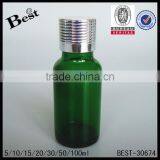 Shanghai Best Manufacturer Oil Glass Bottle 10ml 15ml 30ml 50ml Green Oil Glass Bottle With White Dropper thumbnail-3