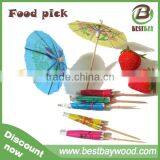 Best Sell Party Decoration Umbrella Wood Disposable Cocktail Picks thumbnail-6