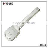 39003 Smile Face Stainless Steel Kitchen Tongs BBQ Grill Food Salad Tongs Ice Tongs thumbnail-1