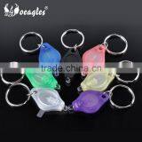 New Plastic LED Keychain White Light Keychain LED Light Promotion Gift LED Keyring With Insulation Layer China OEM Supplier thumbnail-2