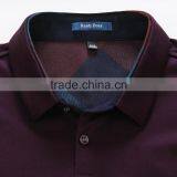 Mens Wholesale Slim Fit Solid Cotton Long Sleeve Polo t Shirt thumbnail-4