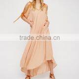Summer Beach Flowy Effortless Sexy Ladies Nighty Maxi Dress With Cutout Shoulder HSD5948 thumbnail-2