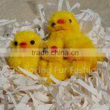 CX-R-51 Luxury Wholesale Cheap Mink Fur Yellow Duck Lovely Key Chain Keychain thumbnail-1