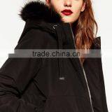 High Quality Fashion Black Parka Italian Fur Coats for Lady thumbnail-5