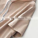 Wholesale Custom 80 Cotton 20 Polyester Women Pullover Short Sleeve Hoody thumbnail-5