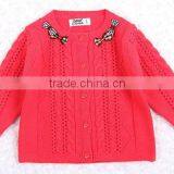 Girls Hollow Out Design Round Neck Sweater Pattern thumbnail-2