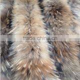 BBG-H-5 High Quality Detachable Real Raccoon Fur Collar / Raccoon Fur Trim for Hood thumbnail-4
