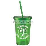 USA Made 20 oz Single Wall Tumbler With Straw And Screw-On Lid - BPA/BPS-free and Comes With Your Logo thumbnail-5