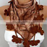 Brown Scarf Fringe Scarf Cowl Scarf by Fatwoman Best Selling Item Scarf Women Fashion Accessories Winter Accessori thumbnail-2