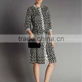 Square Print Shirt Dress With Belt thumbnail-1