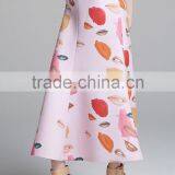 2015 New Fashion Sulty Lips Print Midi Long Women Skirt Wholesale thumbnail-2