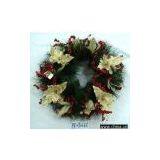Sell Christmas Wreath With Glittery Flower and Red Berries thumbnail-1