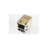 POE Female RJ45 PCB Connector With Single USB , Right Angle