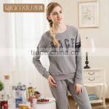 2017 Best Qianxiu Wholesale Lightweight Long Sleeved Elegant Gray Knit Cotton Mens Sleep Shirt thumbnail-4