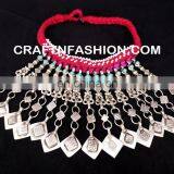 Indian Designer Tribal Fusion Afghani Old Coin NECKLACE - Vintage Festival Jewelry - Afghan Tribal Necklace thumbnail-4