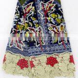 Beading Embroidery Wax With Guipure Lace/ankara With Cord/ African Wax With Laces Fabric With Stones thumbnail-6