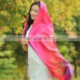 100% Cotton Jacquard Leopard Spots&Rose 7 Colour Series Rainbow Colorful Large Shawl thumbnail-1