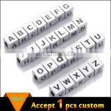 Metal Alphabet Beads Letter Beads Zinc Alloy Letter Beads Metal Alphabet Beads for Bracelet