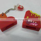 New Cheap Customize Design Red Pvc 128gb Bootable Usb Drive Keychain thumbnail-5