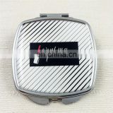 Promotional luxury small makeup metal folding cosmetic mirror