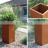 Ornamental Balcony Corten Steel Square Planter thumbnail-3