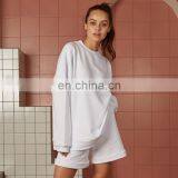 Women Long Sleeve Outfits Pullover Sweatshirt and Short Pants Women Two Pieces Sets thumbnail-6