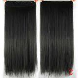Straight Style 55Cm Single Color 5 Clips in Synthetic Hair Extension 100g-120g Matt Fiber 5pcs/lot thumbnail-2
