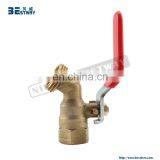 Brass Bibcock With Steel Handle With Ball Seat. Hose End, Nickel Plated thumbnail-6