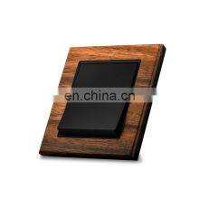 10A/16A 250V Wood Grain Black Silver Alloy Switch Socket Electrical Wall Socket Switch Panel Child Protection Design thumbnail-2