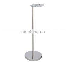 Household Stainless Steel Free Standing Tissue Paper Roll Holder Paper Towel Rack for Bathroom Toilet Paper Holder