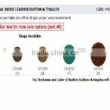 Brown Leather Button