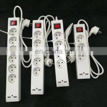 Usb Schuko Electrical Socket With General Switch and 1.5m,3m or 5m Length Cable