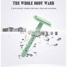 Private Label Classical Metal De Saftey Razer Brass Reusable Long Handle Double Edge Shaving Safety Razor For Men thumbnail-5