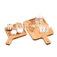 Modern Multifunctional Square Pizza Bread Food Cutlery Serving Bamboo Tray thumbnail-2