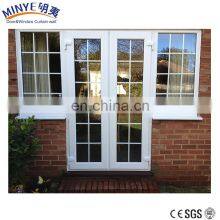 UPVC Profile Plastic Steel Door With Grid Design thumbnail-2