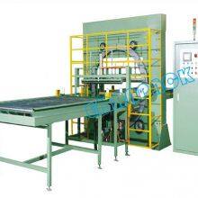 Orbital wrapper-horizontal stretch wrapping machine