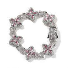 Colorful Flower Zircon Bracelet Multi-Color Crystal Bracelet Floral Inifinity Chain Statement Jewelry For Women Party Gifts thumbnail-2