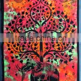 Orange Tie Dye Tapestry Big Tree With Elephant Bed Sheets New Decoration Hippie SEI TP-15A