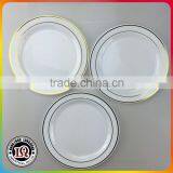 Silver / Gold Coated Rim Disposable Plastic Plate